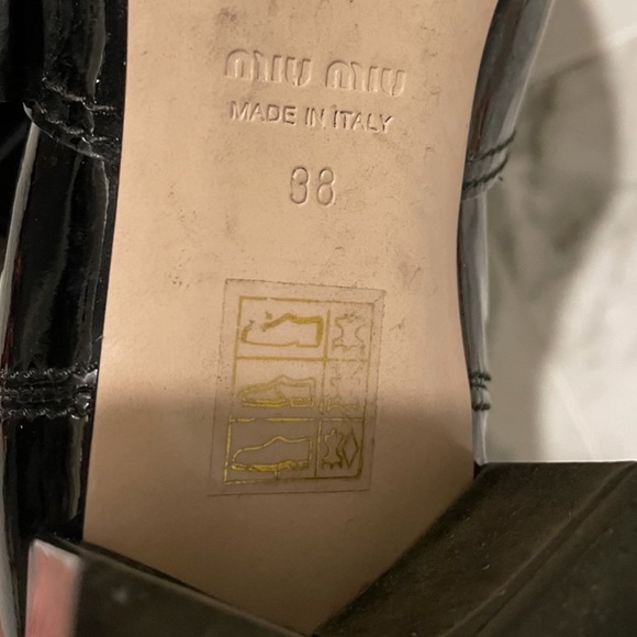 ❌ SOLD❌ 💯 Authentic Miu Miu Jewel Buckle boots patent leather - Picture 6 of 10